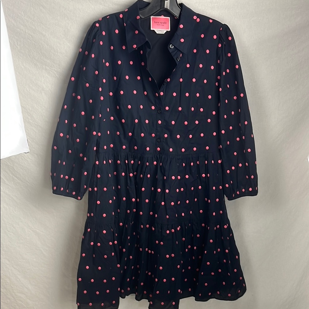 Kate spade medium Polka Dot Dress - Navy and Pink